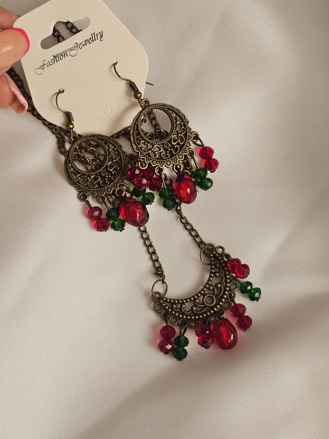 ست گوشواره و گردنبند سنتی طرح قدیمی